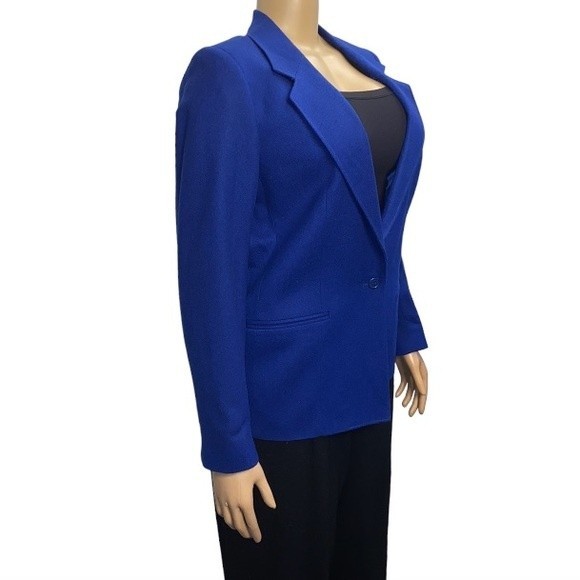 Vintage 90s Field’s Classic Blazer Royal Blue Wool single breasted size 10 - Picture 5 of 12